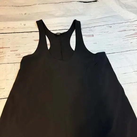 Athleta Presidio Dress Black High Low Racerback Maxi Dress - Picture 3 of 7